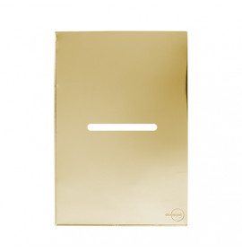 Placa p/ 1 Interruptor Horizontal 4x2 - Novara Glass Dourado